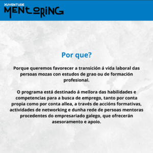 Programa Xuventude Mentoring. Cixug