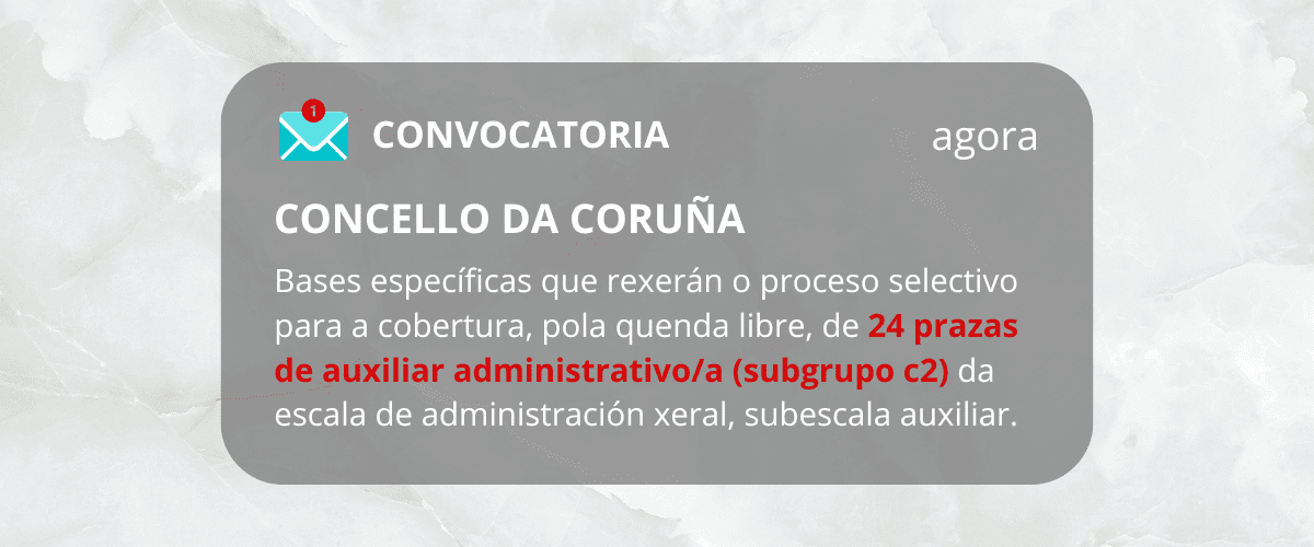 Concello da Coruña - 24 prazas Aux. Administrativo