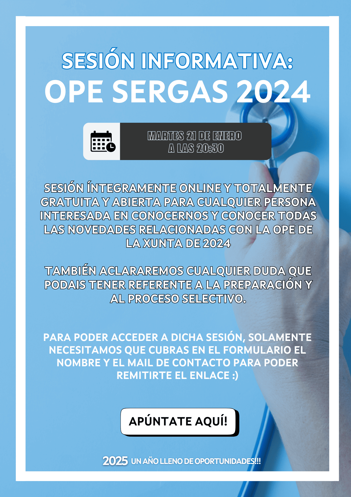 Sesión informativa OPE SERGAS 2024