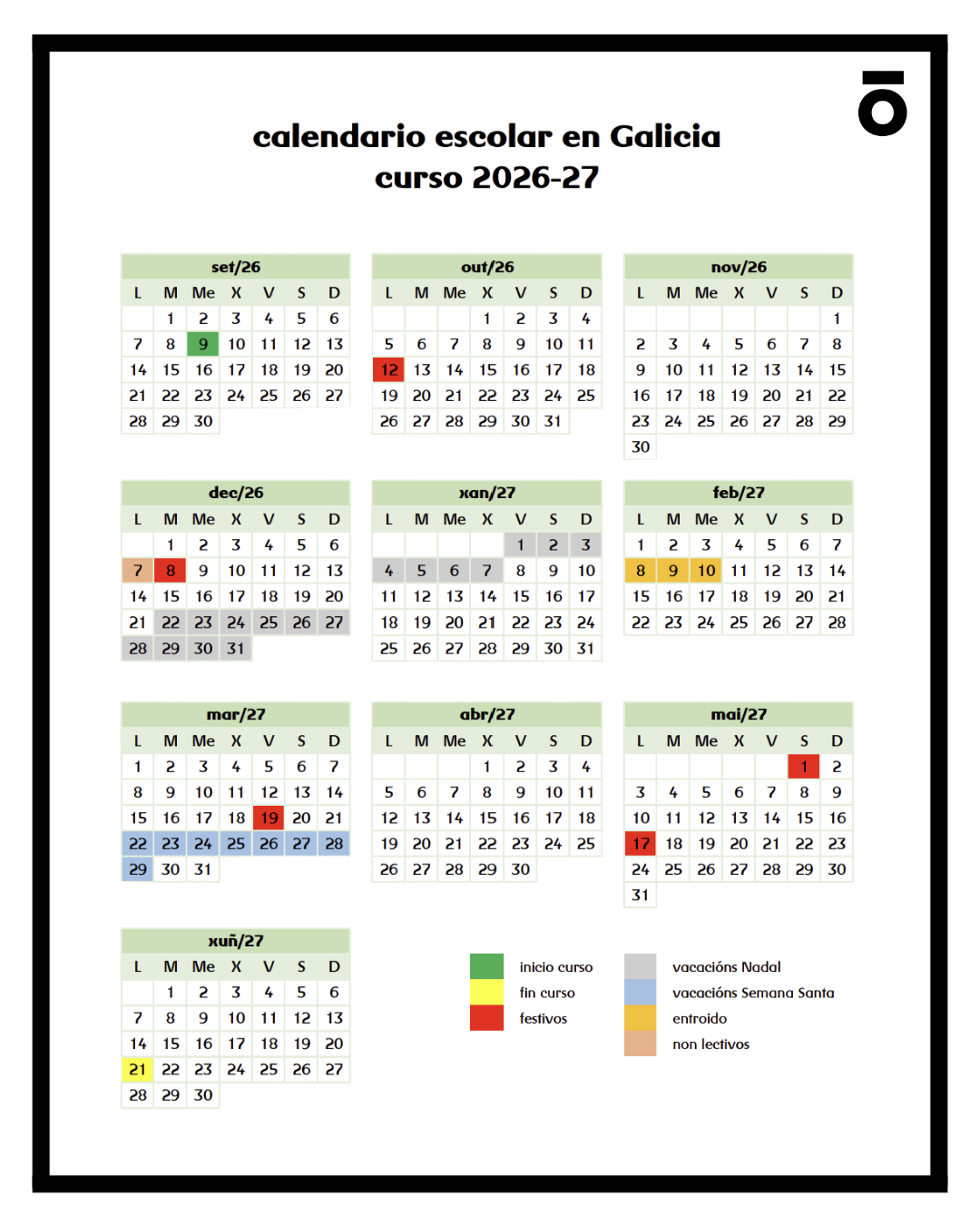 Calendario Escolar 26-27